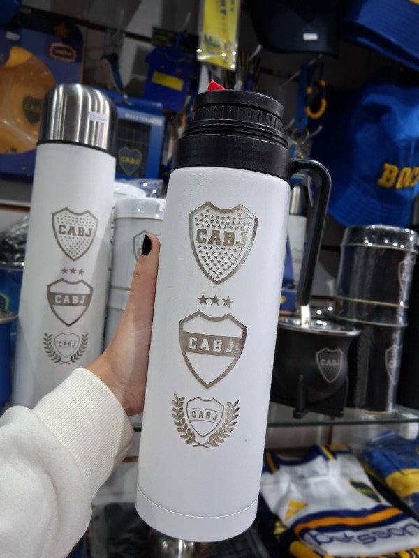 Producto - Termo con manija blanco BOCA - 1