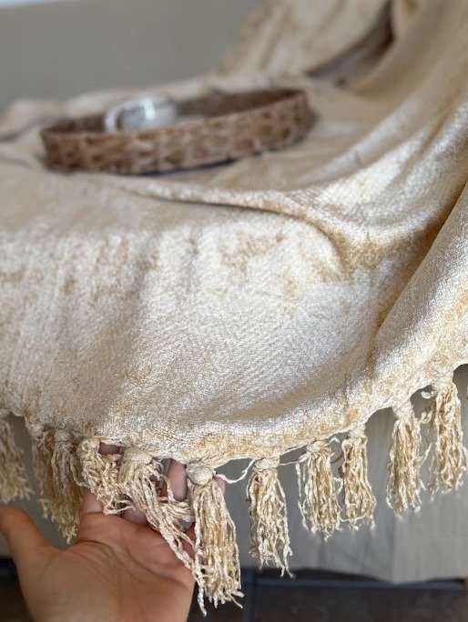Producto - Manta Chenille Beige