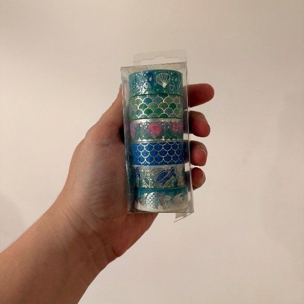 Producto - Cinta Washi Tape x 6 unidades Mix turquesa