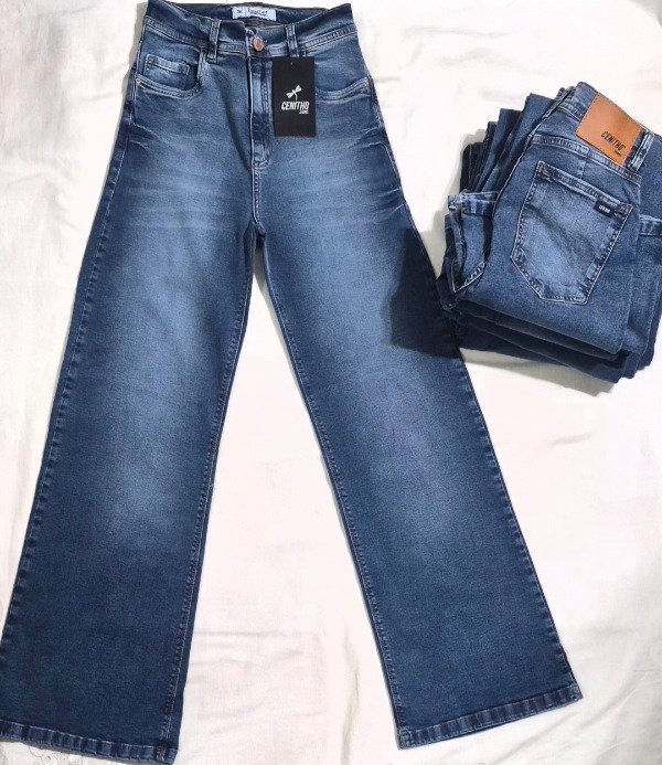 Producto - Wide leg elastizado (azul)