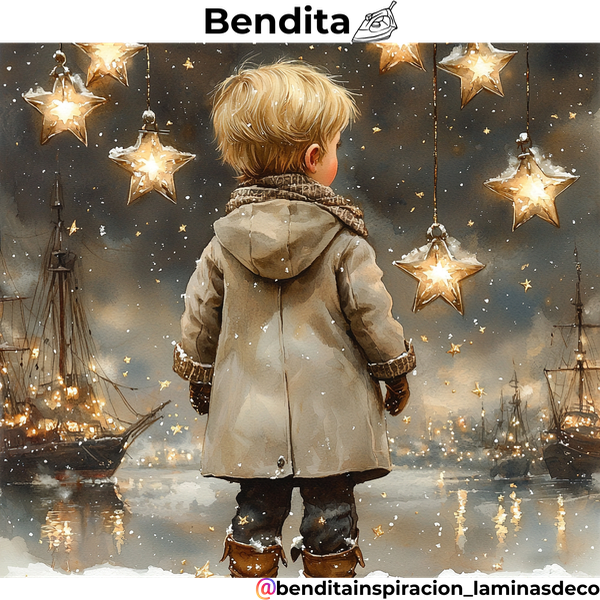 Producto - Bendita Sublimación 109 Nene con estrellas 2