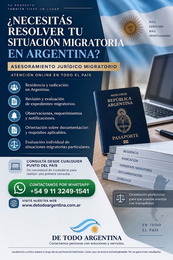 Producto - ASESORAMIENTO JURÍDICO MIGRATORIO EN ARGENTINA