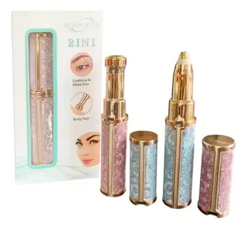 Producto - Depilador Recortador Facial Flawless 2 En 1 Eléctrico Con Brillo