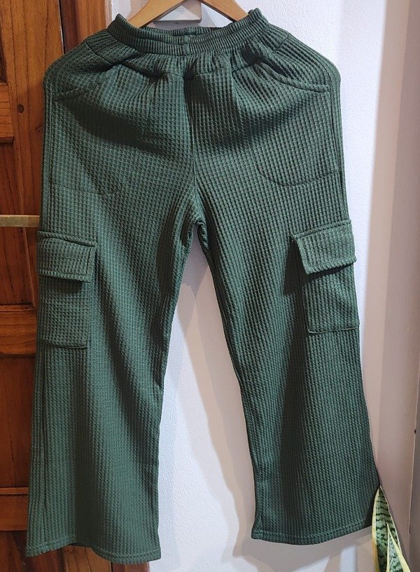 Producto - PALAZZO WAFLE FRIZADO TALLE 1 VERDE