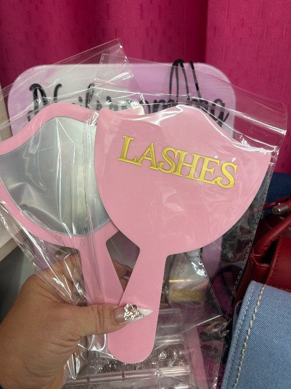 Producto - Espejo para pestañas lashes rosa o blanco surtido sin nada eleccion