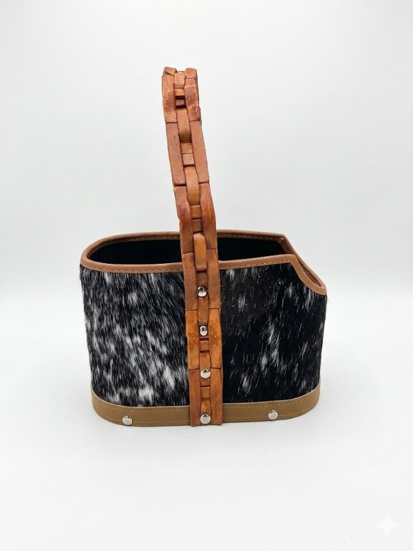 Producto - Art 1134 Canasta simple uruguaya con pelo Negro