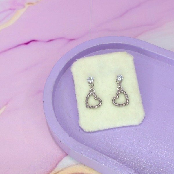 Producto - Aros bolitas corazon colgante AQ