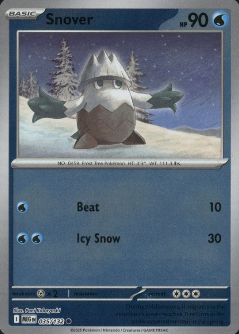 Producto - Snover 035/132 Reverse Holofoil - Mega Evolution