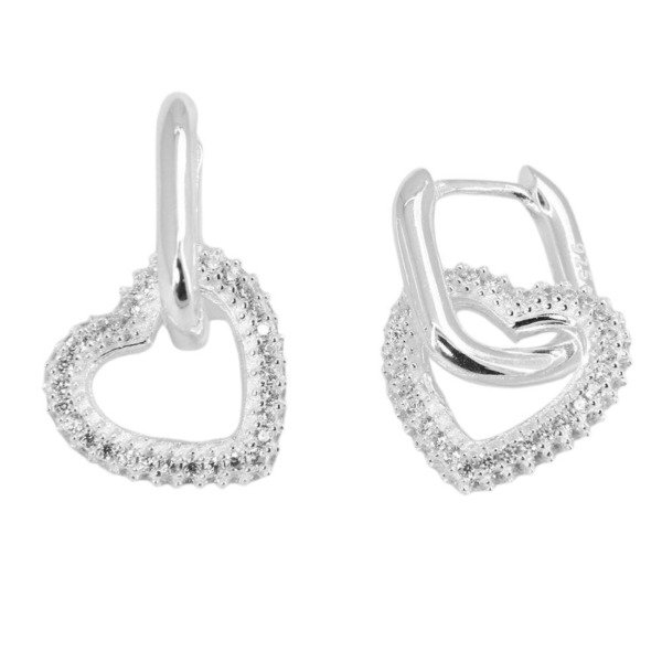 Producto - Aros Oval y Corazón Cubic