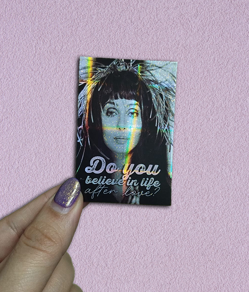 Producto - STICKER HOLOGRÁFICO - CHER - BELIEVE