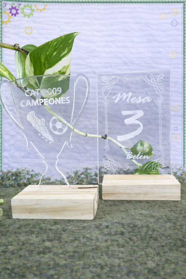Producto - 10 ACRÍLICOS 14 x 10cm - IDEAL PARA TROFEOS, RECONOCIMIENTOS Y CENTROS DE MESA