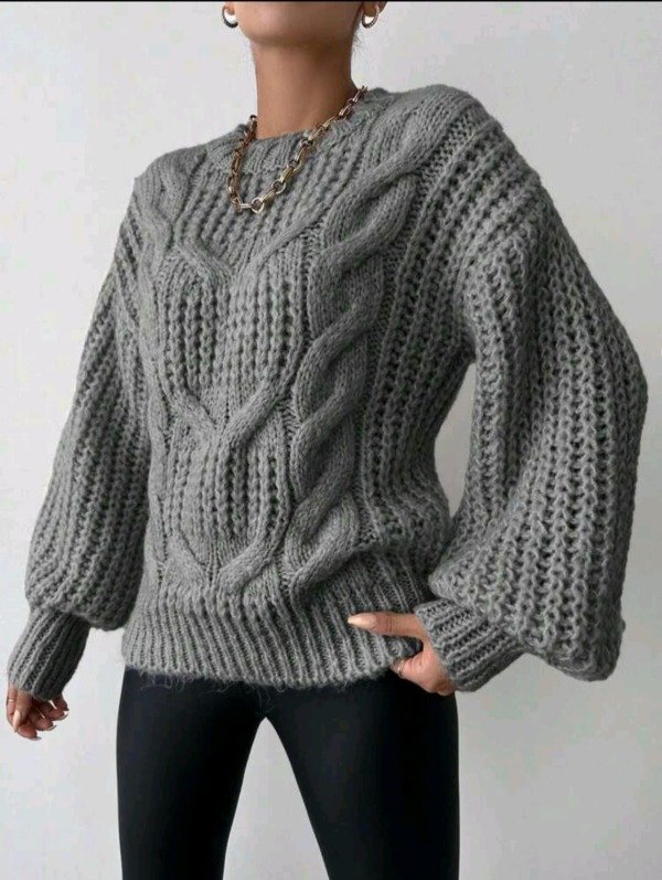 Producto - Sweater Shein gris trenzado