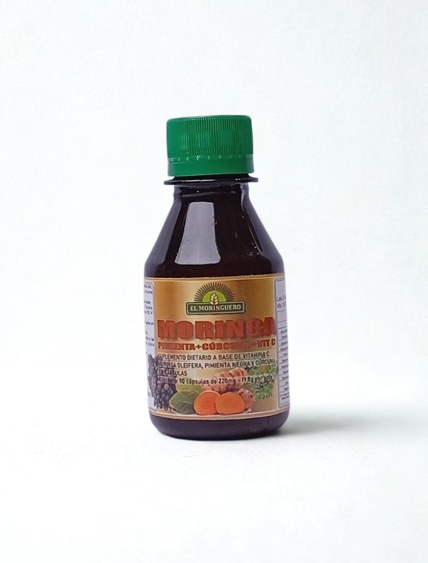 Producto - Capsulas de Curcuma , Pimienta Negra y Moringa (90 capsulas)