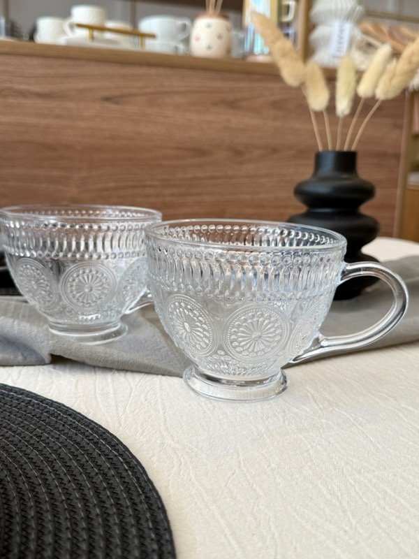 Producto - TAZA DE VIDRIO FLOR 400cc