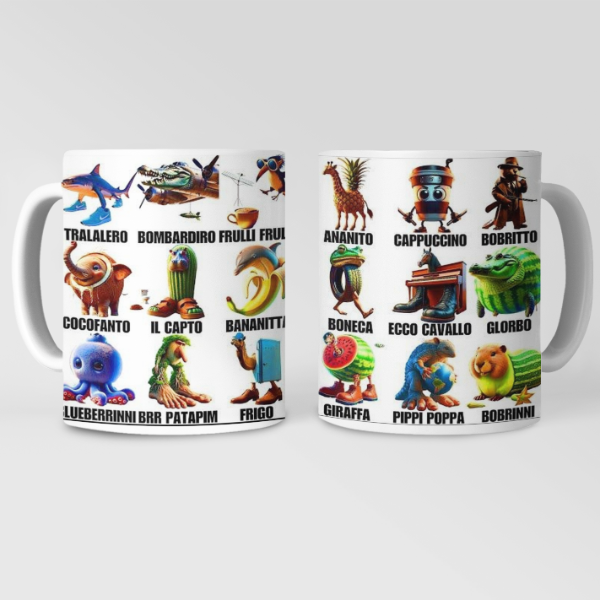Producto - Taza Plástica Brainrot nombres