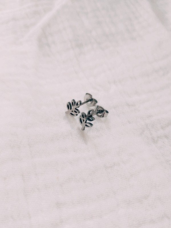 Producto - Arito de acero quirúrgico Muérdago calado