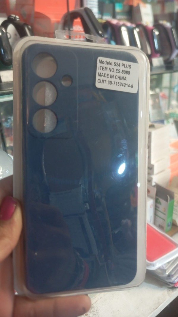 Producto - Funda Silicone Case Azul Marino para Samsung S24 Plus