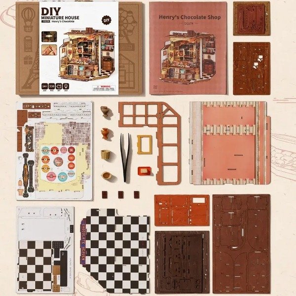 Producto - Robotime Rolife Chocolatería de Henry (Henry's Chocolate) DG174 - 1