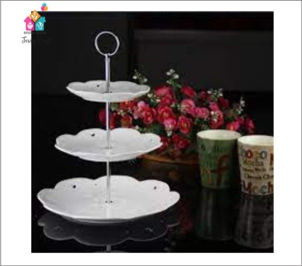Producto - Porta Cupcakes de 3 Niveles en porcelana blanca