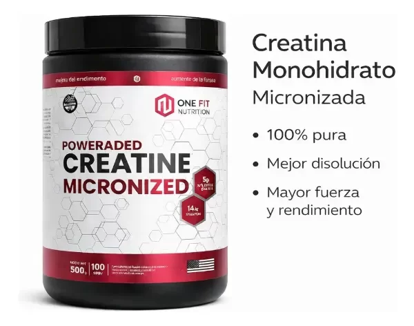 Producto - ONE FIT NUTRITION - Creatina Monohidrato Micronizada 500gr/100serv. - 2