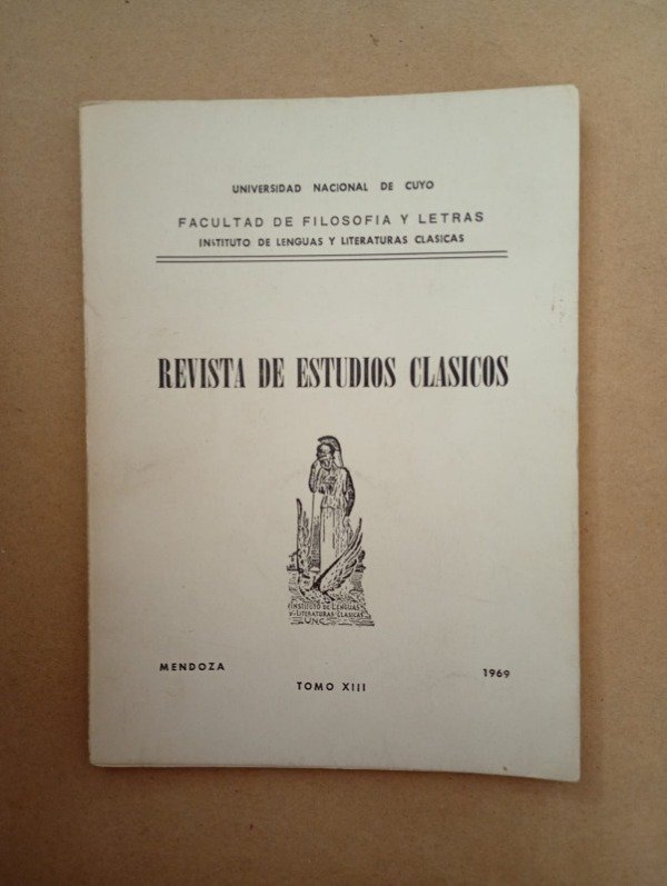 Producto - Revista de estudios clásicos Tomo XIII - Cicerón Vaccaro - UNdeC 1969