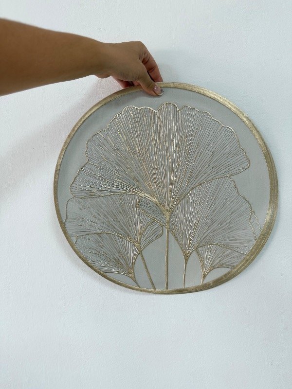 Producto - Individual PVC FLOR DORADO/PLATEADO x unidad