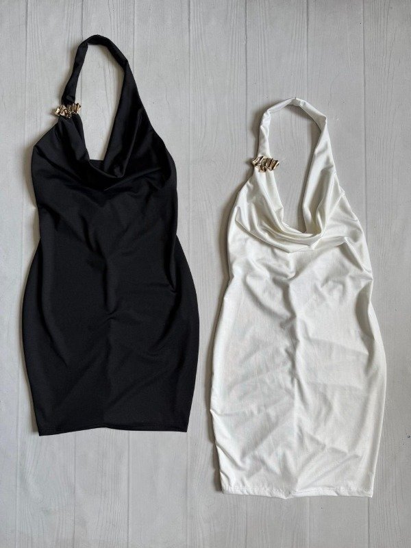 Producto - [7973] Vestido buche ''Golden'' espalda profunda microfibra