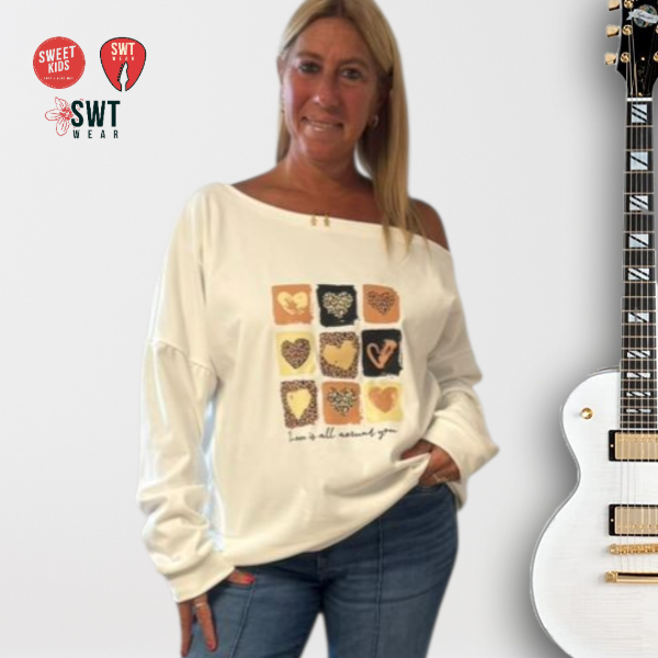 Producto - Buzo Darlon HOMBRO CAIDO ESTAMPADO CORAZONES Hasta Talle 8