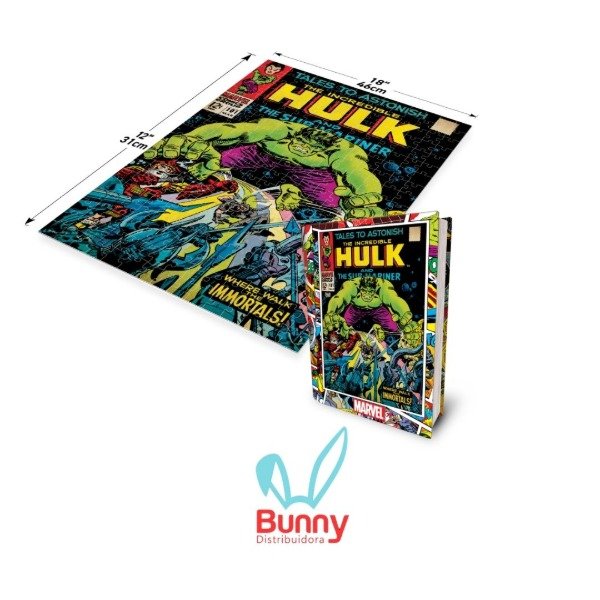 Producto - ROMPECABEZAS LENTICULAR MARVEL COMIC EL INCREIBLE HULK 300 PIEZAS 46 X 31