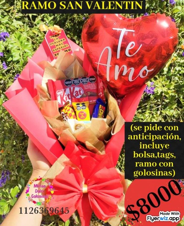 Producto - RAMO con golosinas san Valentín
