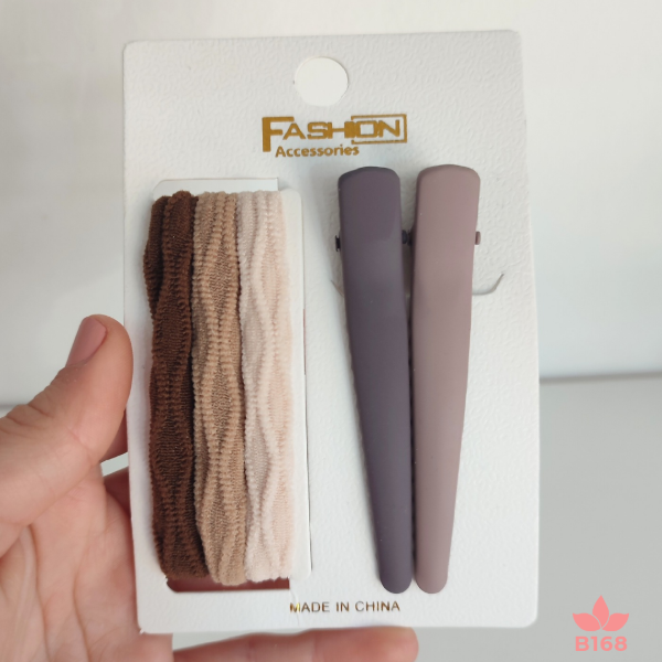 Producto - SET COLEROS Y PINZA MARRON