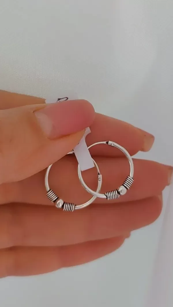 Producto - Argollitas finas Bali 16mm