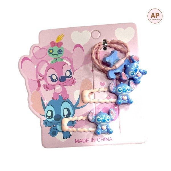 Producto - SET DE COLITS Y HEBILLAS STICH - 2032