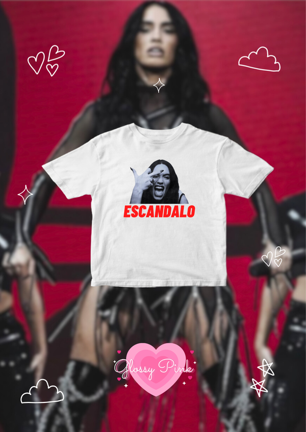 Baby tee escandalo dtf