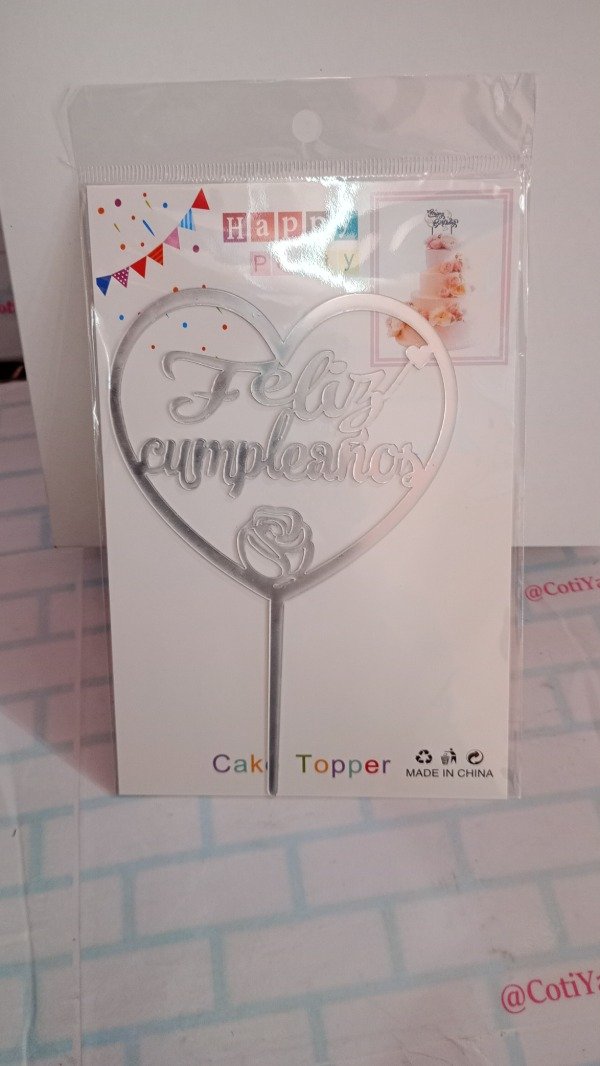 Producto - Topper "Feliz Cumpleaños" PLASTICO - 11