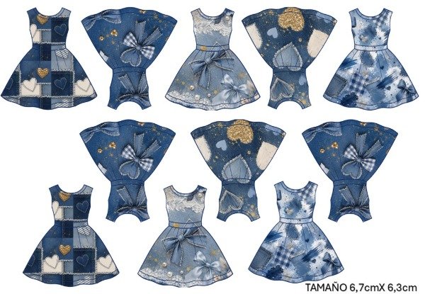 Producto - LAMINA COMESTIBLE VESTIDO JEANS CELESTE 1 - 1