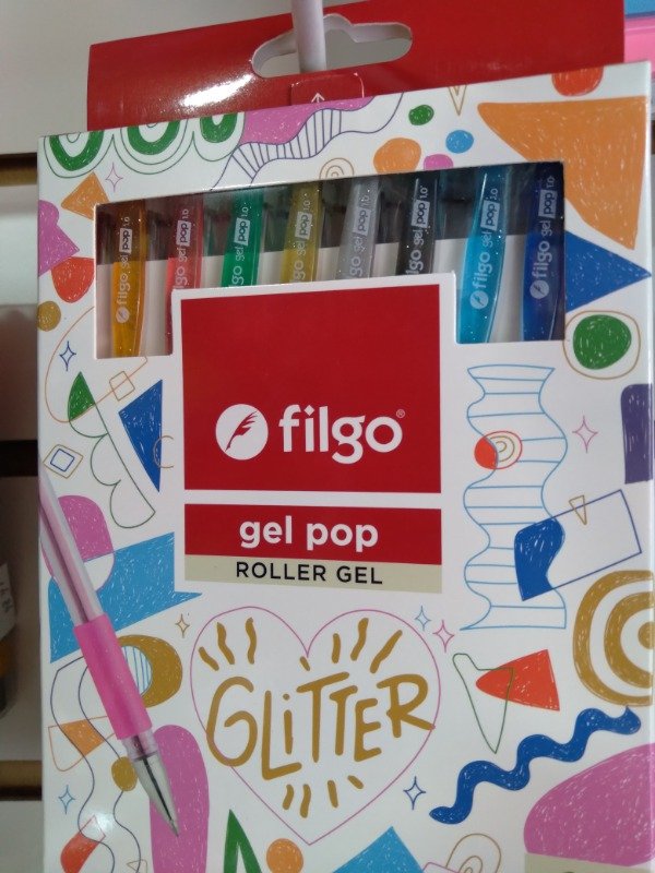 Producto - Lapiceras roller gel glitter x 10