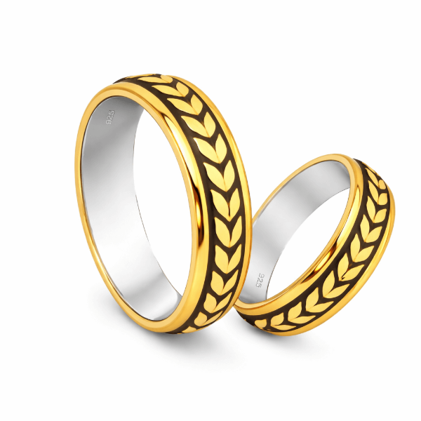 Producto - Par Alianzas de Oro y Plata T-772 - 0