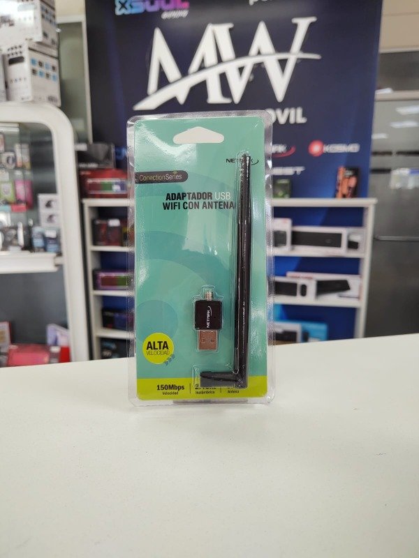 Producto - Adaptador Usb WiFi c/Antena 150 Mbps Netmak NM-CS154
