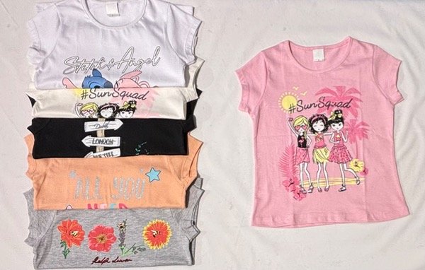 Producto - REMERAS NIÑA ALGODÓN CON ESTAMPA VARIAS