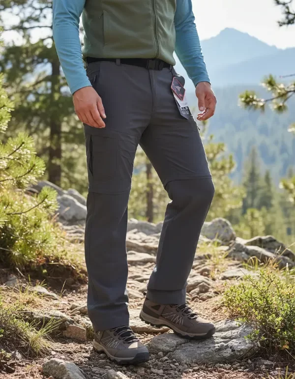 Pantalón desmontable 2 en 1 secado rápido azul — imagen 8