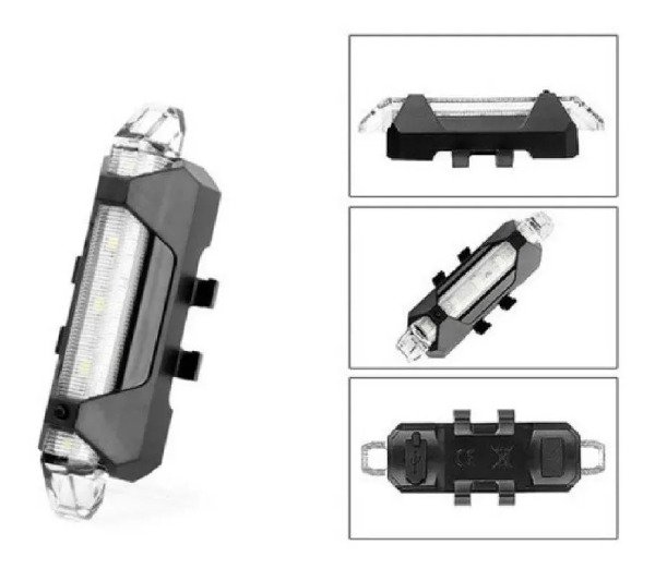 Producto - Luz bicicleta trasera recargable Blanco - 1