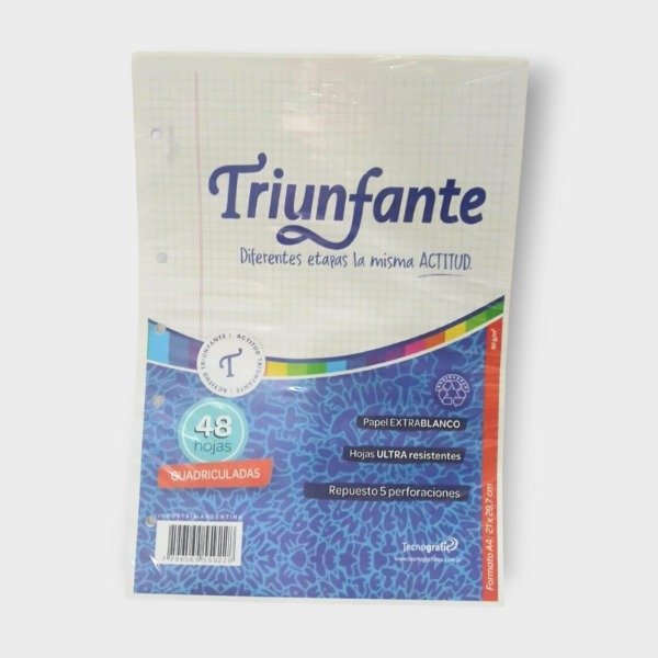 Producto - Block Triunfante A4 48 hojas rayadas