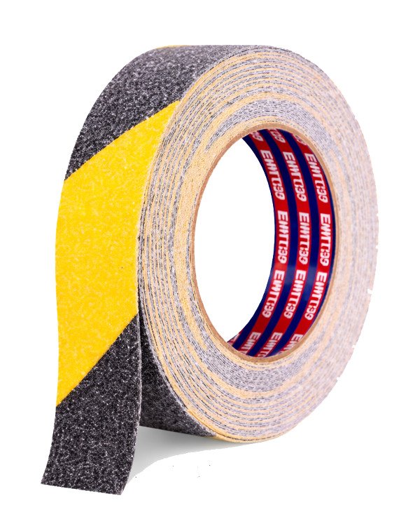 Producto - CINTA ANTIDESLIZANTE AMARILLA Y NEGRA GENERICA - 25mm x 5 metros
