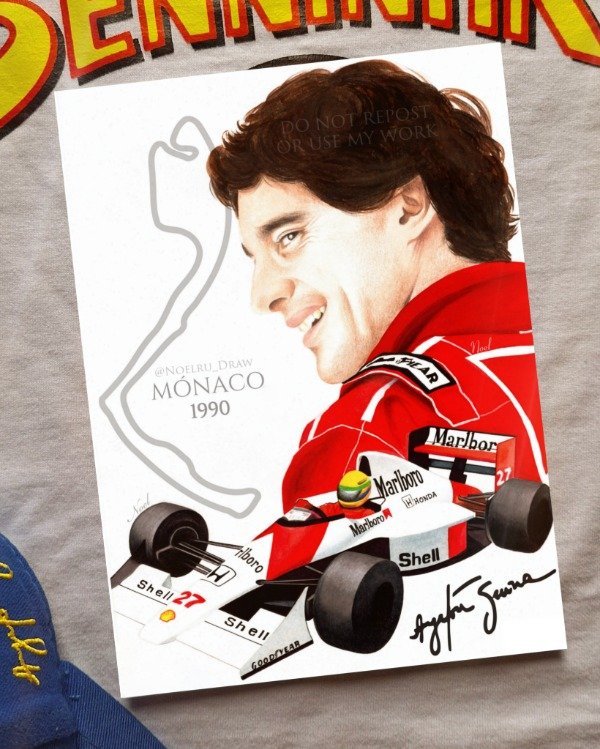 Producto - Ayrton Senna print A4
