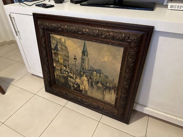 Producto - CUADRO 59x49 MARCO CEDRO TALLADO 88x78 #11636