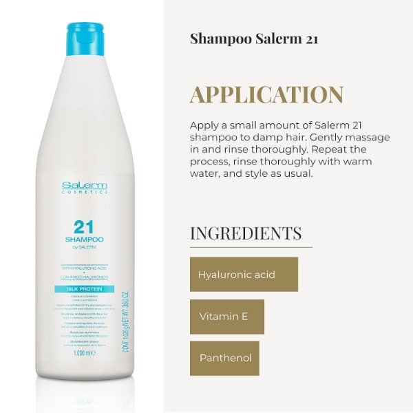 Producto - SALERM - Champú Hidratante 21 Silk Protein 1.000ml - 3