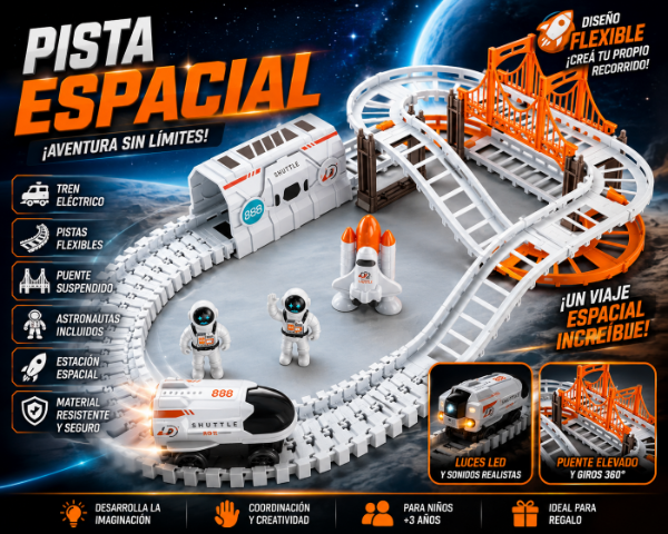 Producto - PISTA ESPACIAL ENCASTRABLE - ZUMO - BLANCO