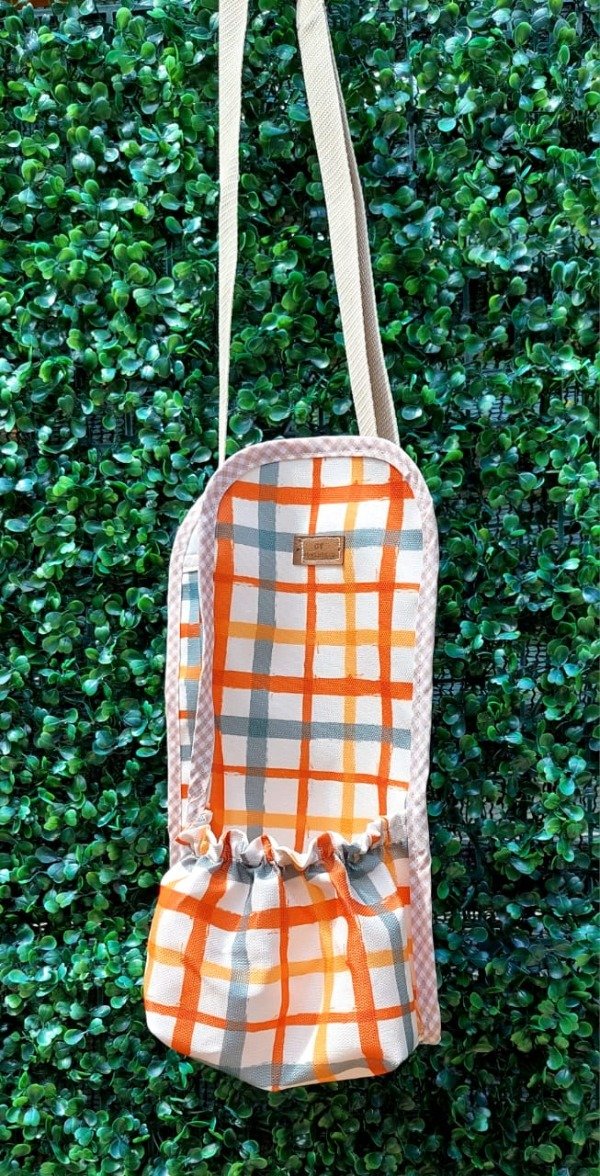 Producto - Bolso matero de Cordura - Cuadrillé fondo natural