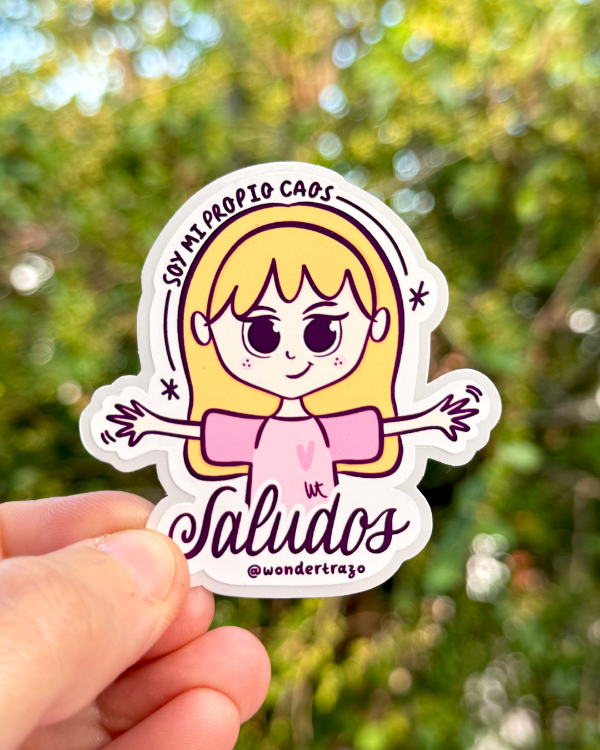 Producto - STICKER humor kawaii MI PROPIO CAOS